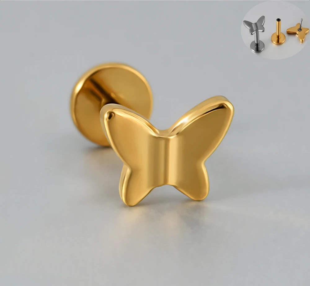 Pearl Drop Stud in Gold