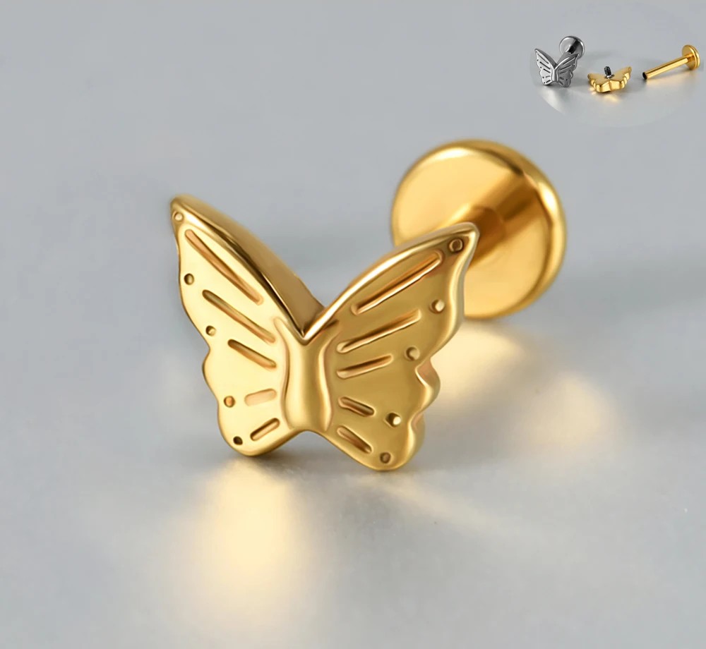 Crystal Cluster Stud in Gold