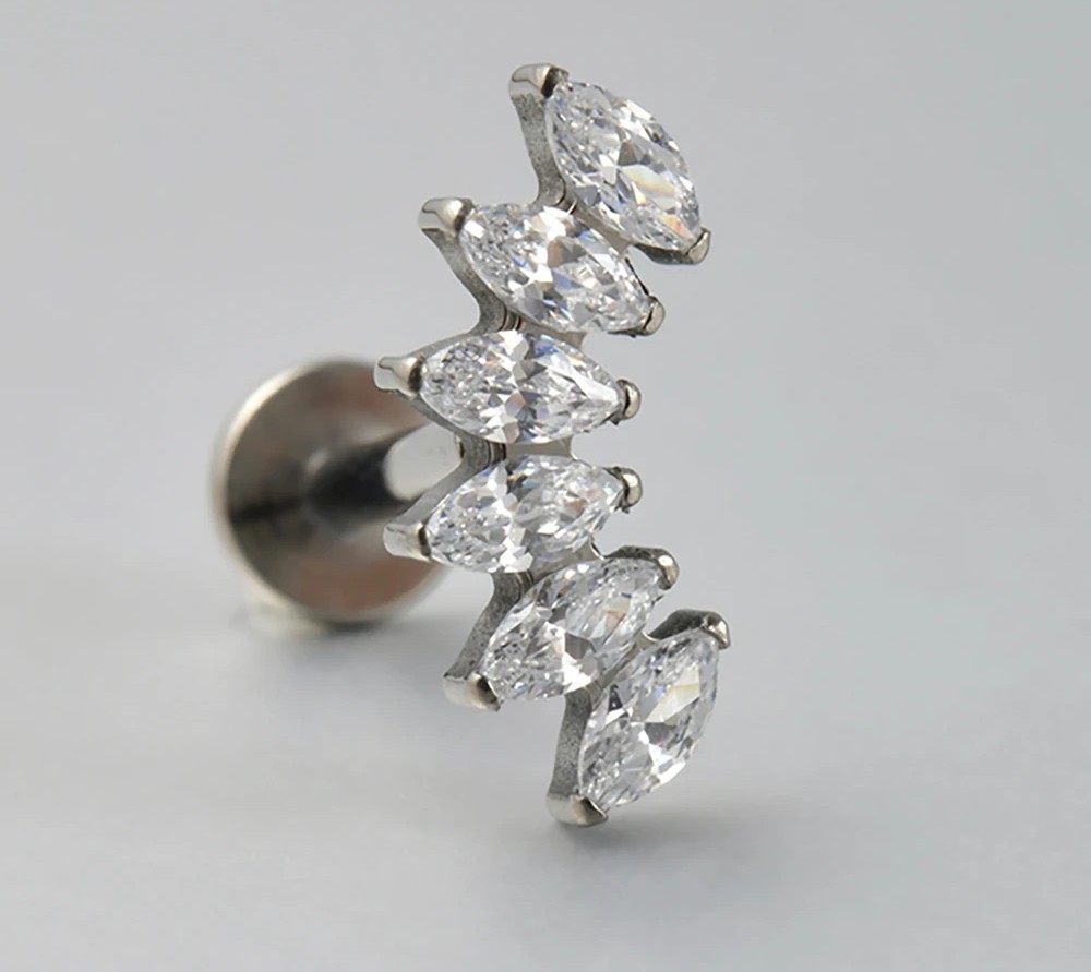 Cascade CZ Dangle in Silver