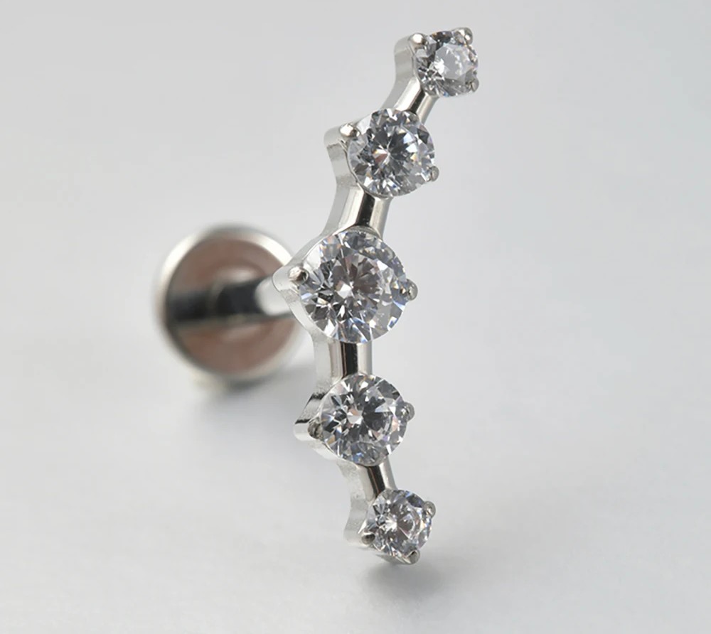 CZ Marquise Stud in Silver