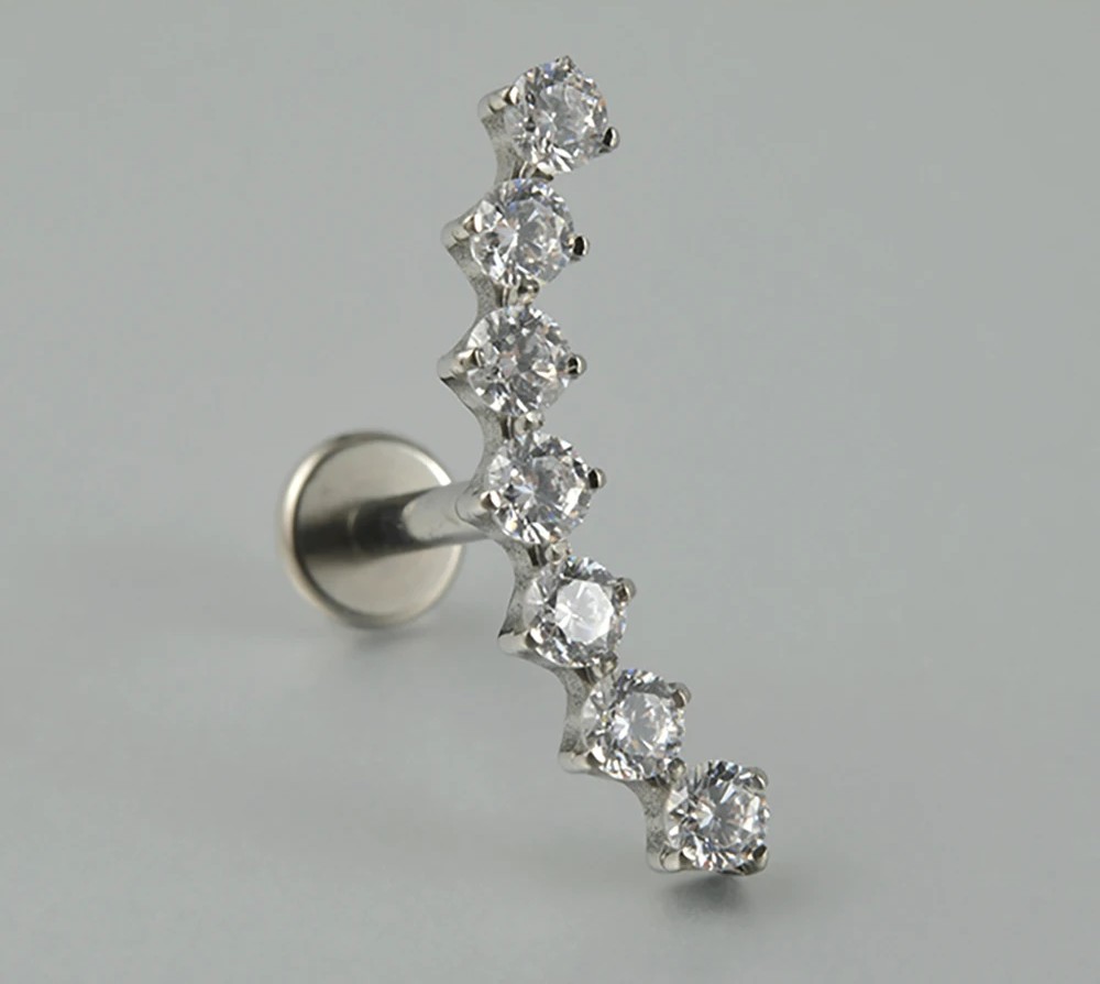 Double CZ Drop in Silver